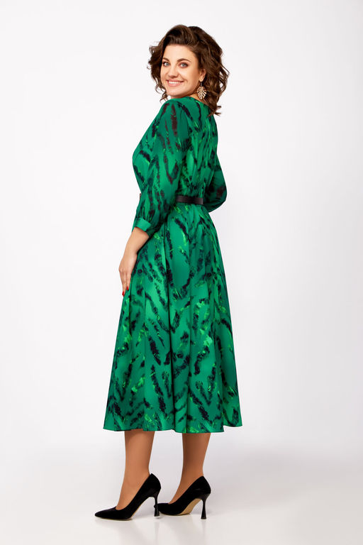 Платье Swallow 806.1 малахит/черный принт розы фото 8