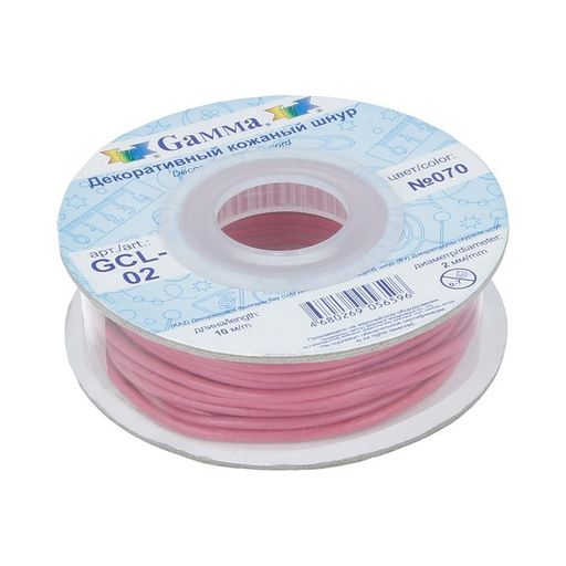 Шнур Gamma 2 мм GCL-02 цв. кожаный 10 м №070 гр.розовый