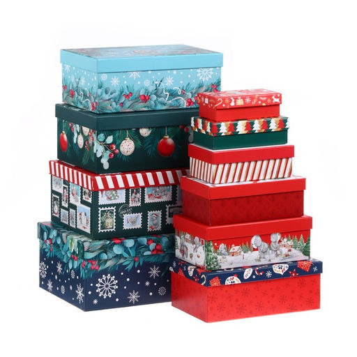 Набор коробок 10 в 1 С Новым годом, 12 ? 7 ? 4 - 33 ? 20 ? 12 см