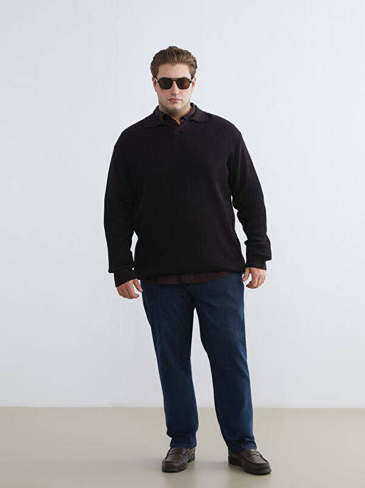 Polo Yaka Erkek Triko Kazak