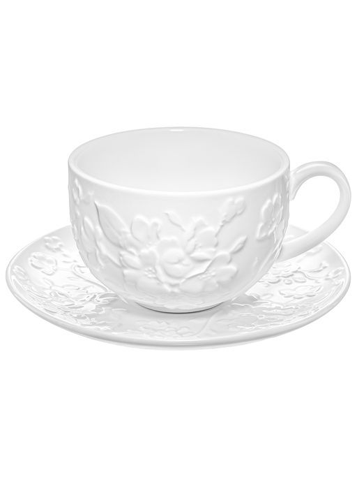 Чайная пара 4 пр. 300 мл 13*10*6,5 см "Цветущая сакура" фарфор