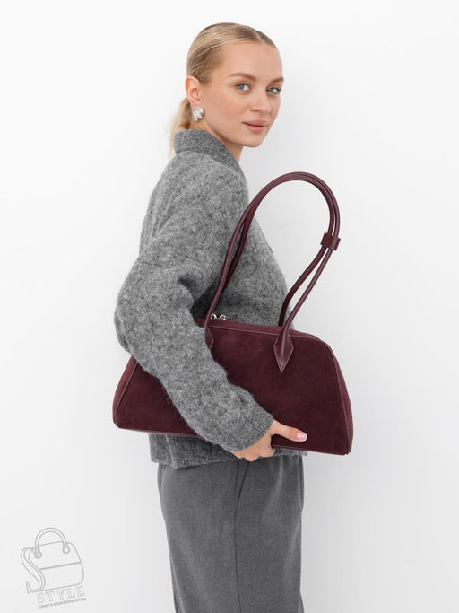 Сумка женская кожаная 990180NN wine red Natale Navetta  в Новосибирске