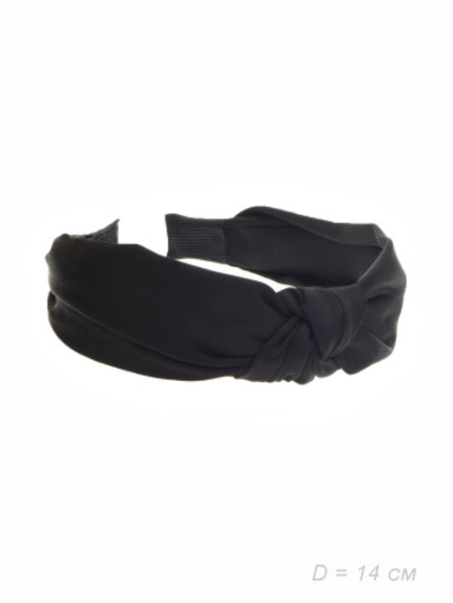Ободок для волос ткань / GTS-12 /уп.12/черный