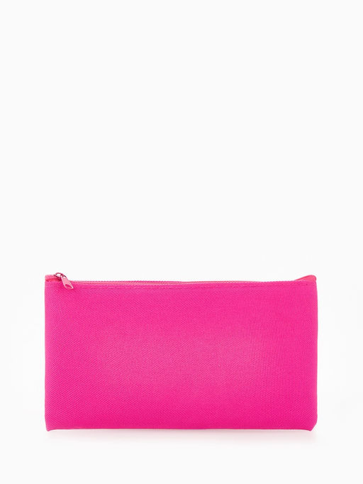 Цена за 3 шт. Косметичка-пенал на молнии, плоская, маленькая, однотонная, малиновая