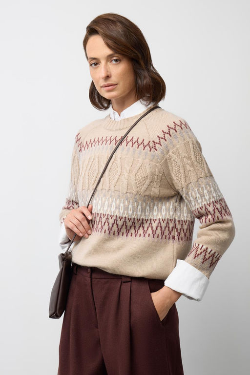 ЕВ 30278/ш/бежевый джемпер жен