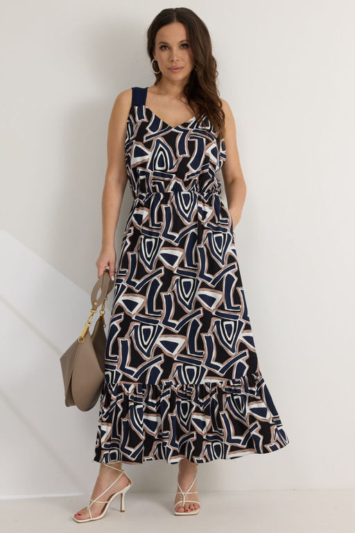 Платье Magia mody 2561 т/синий мультиколор