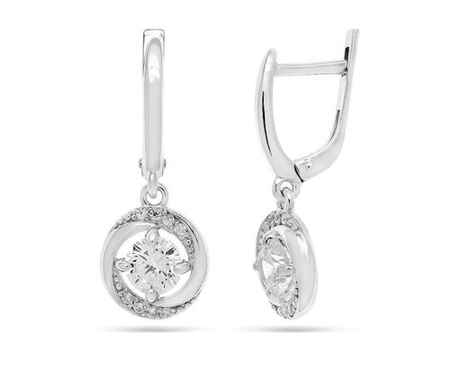 Серьги из серебра куб.циркон., С1553