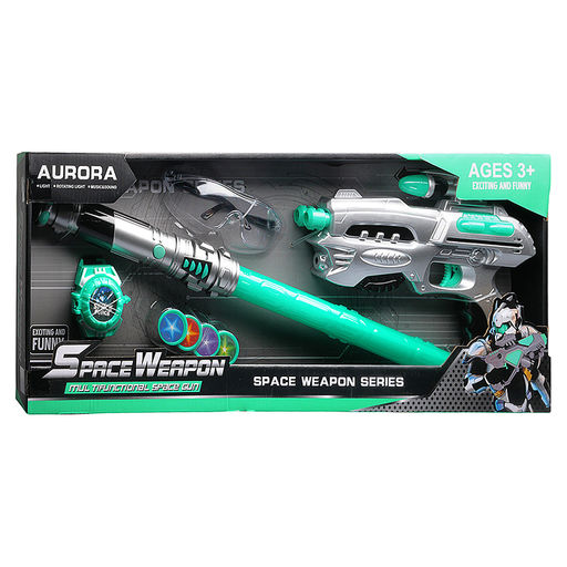 Набор оружия "Космический бой" (свет, звук) на батарейках, в коробке
