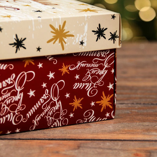 Цена за 5 шт. Коробка складная, крышка-дно,Зима время теплых объятий 30 х 20 х 9 см - UPAK LAND фото 4