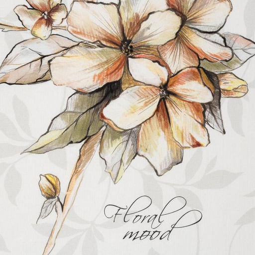 Полотенце Этель Floral mood 40?73 см, 100% хл, репс 210 г/м?