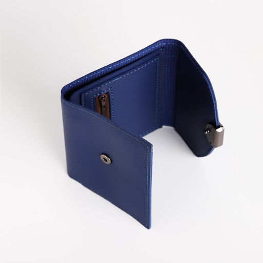 Кошелёк на кнопке, цвет синий - Simaland фото 4