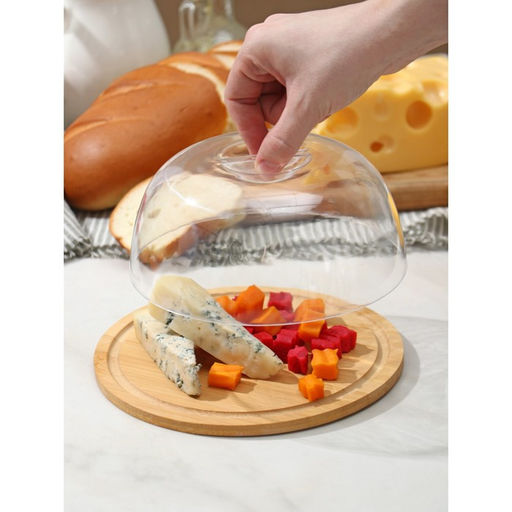 Маслёнка-сырница Доляна, d=19 см, бамбук  фото 2