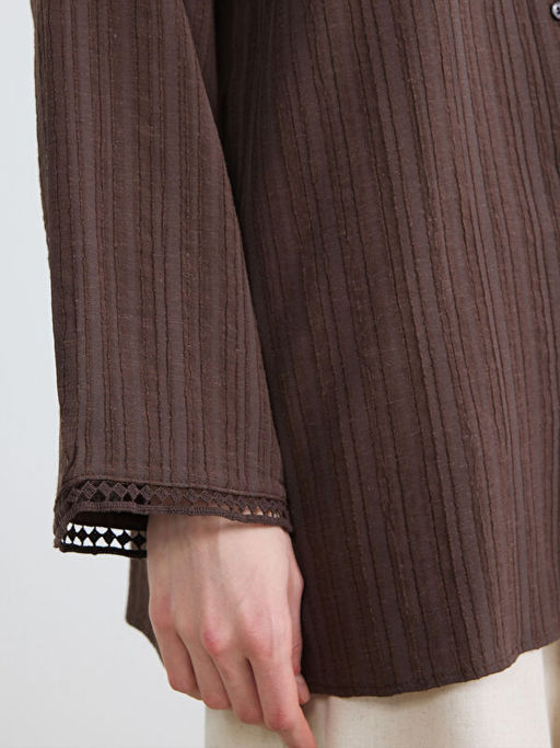 Keten Kar???ml? Kad?n G?mlek Tunik