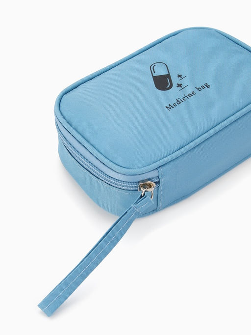 Косметичка-аптечка дорожная на молнии, с ручкой, Medicine bag, голубая - Simaland фото 2