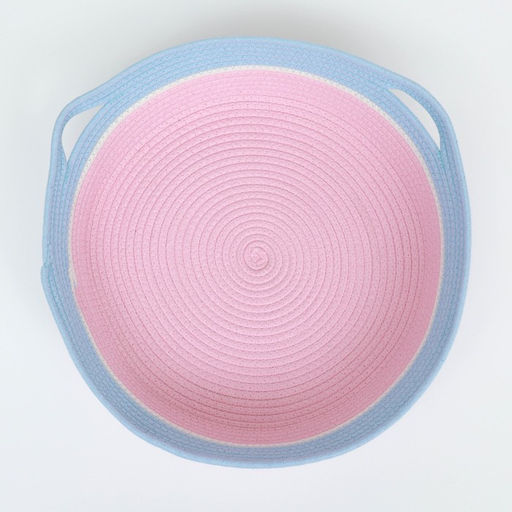 Экологичный лежак для животных, 50 х 50 х 12 см,вес до 25 кг, розово-голубой - Пижон фото 4