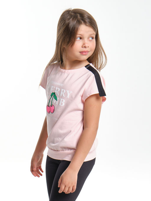 Футболка для девочки	 UD 6037 розовый - Mini maxi фото 3