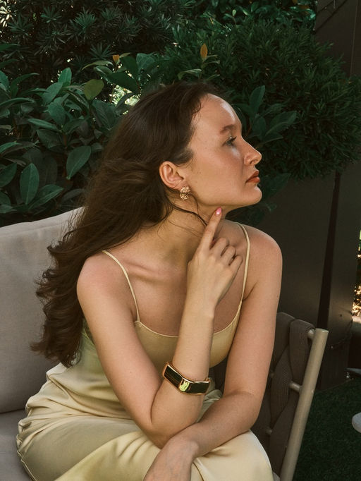 Серьги металл «Карибы» круг, цвет золото