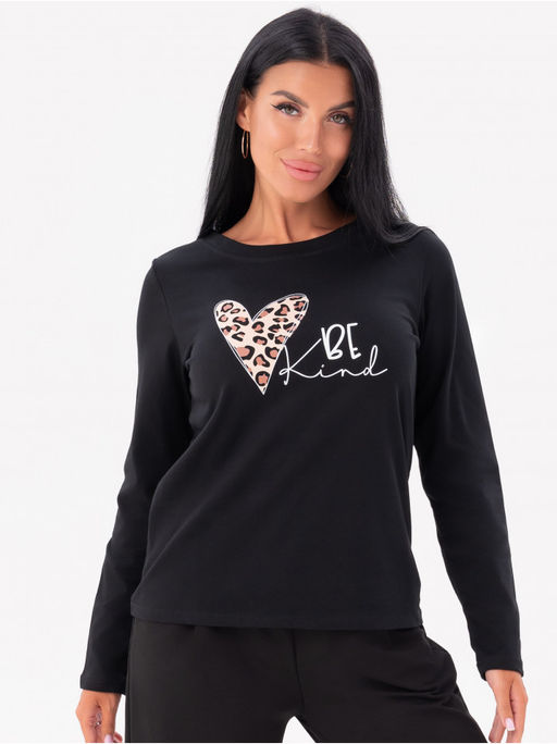 Лонгслив ВЕ женский черный - София фото 3