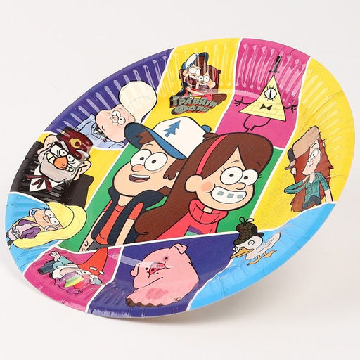 Цена за 10 шт. Тарелка бумажная, С Днём Рождения!, Гравити Фолз - Disney фото 3