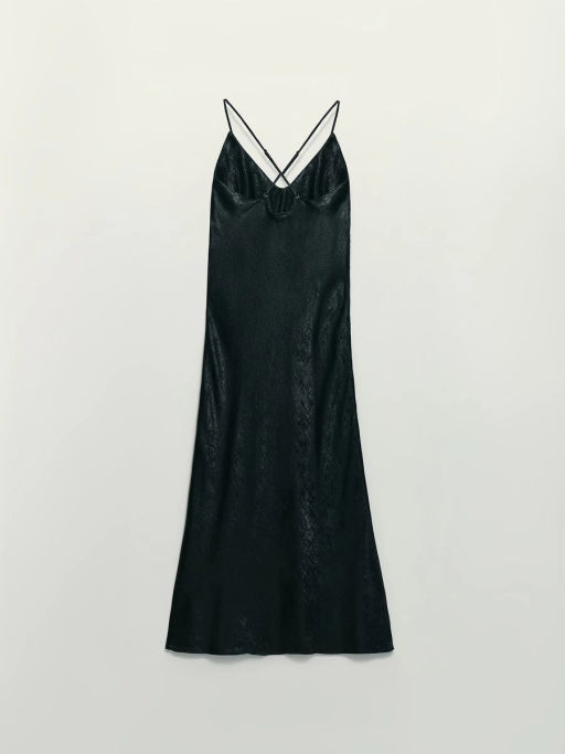 Платье миди из блестящей ткани / Zarina  фото 12