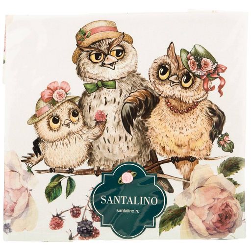 НАБОР САЛФЕТОК ИЗ 2-Х ШТ СОВУШКИ.ВИНТАЖ,40Х40СМ, 100 - Lefard фото 2