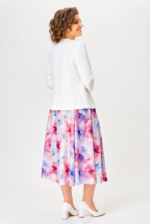 Платье Swallow 829 Принт Розово-голубые цветы фото 8