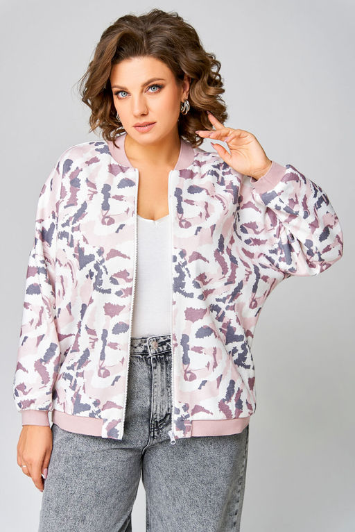 Бомбер Swallow 789 черный+принт леопард  фото 40