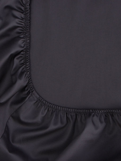 Простыня на резинке 2-спальная SL Home Graphite, 160200+30 см, сатин - Sima-land home фото 10