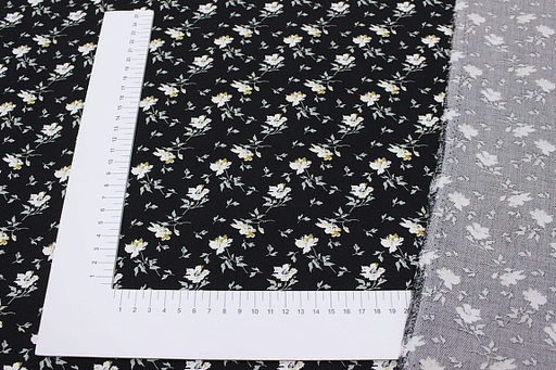 Плательная вискоза Валери цв.черный, ВИД2, ш.1.44м, вискоза-100%, 135гр/м.кв - Купава фото 5