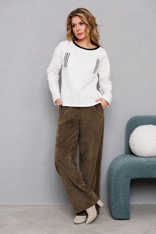 Джемпер AMORI 6471 молочный  фото 3