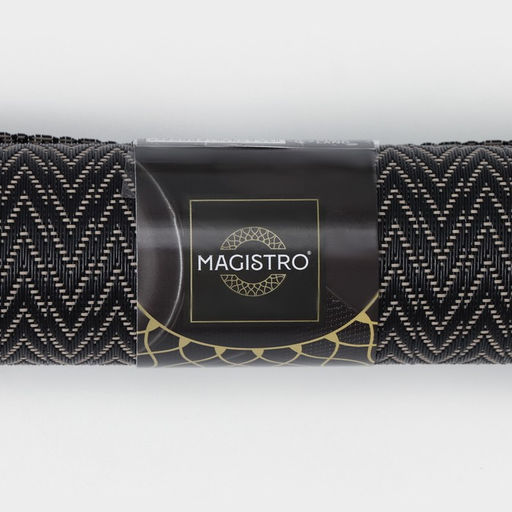Дорожка на стол Magistro «Рона», 30×150 см, чёрная