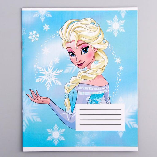 Цена за 20 шт. Тетрадь в клетку 12 листов, 4 вида МИКС, обложка мелованная бумага, «Холодное сердце»