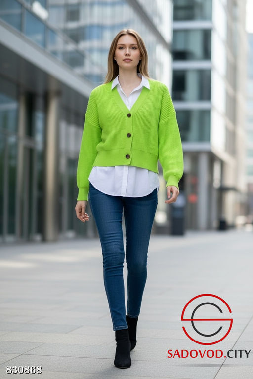 Кардиган женский на пуговицах