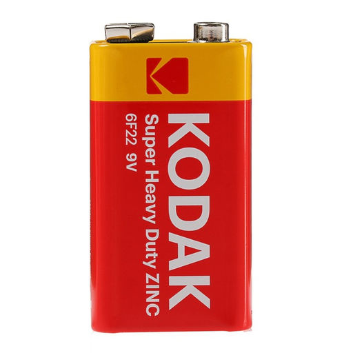 Цена за 2 шт. Батарейка солевая Kodak Super Extra Heavy Duty, 6F22-1BL, 9В, крона, блистер, 1 шт.