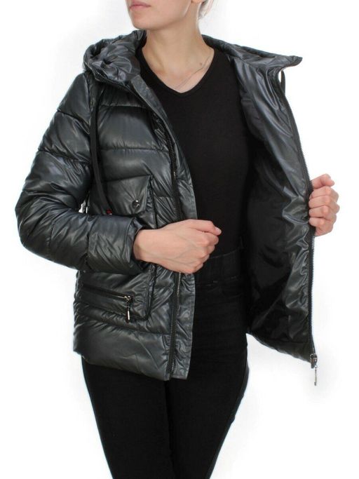 8063 DARK GRAY Куртка демисезонная женская (130 гр. синтепон) - Fashion фото 7