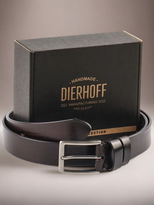 Мужской кожаный ремень Dierhoff ДРК 3053/1-35 Коричневый - Sergio valentini фото 2