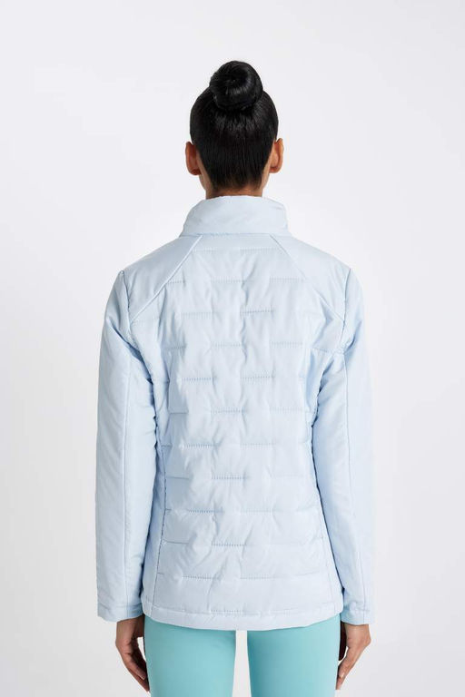 Водоотталкивающее пальто с воротником-стойкой DeFactoFit на подкладке из чесаного хлопка  фото 7