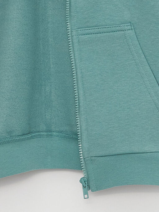 Kap??onlu Bask?l? Uzun Kollu Erkek ?ocuk Fermuarl? Sweatshirt - Waikiki фото 2