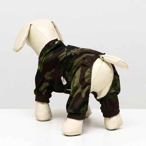 Комбинезон для животных, без подклада, XL (ДС 32-34, ОШ 32, ОГ 46-48 см), камуфляж - Пижон фото 3