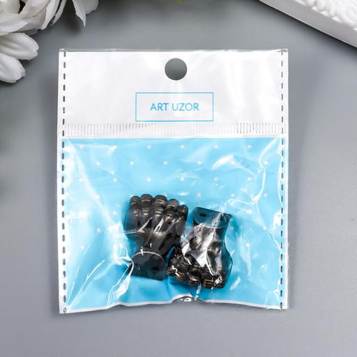 Цена за 3 шт. Уголок (ножка) для шкатулки «Лапа», набор 2 шт., бронза, 3×1.7 см