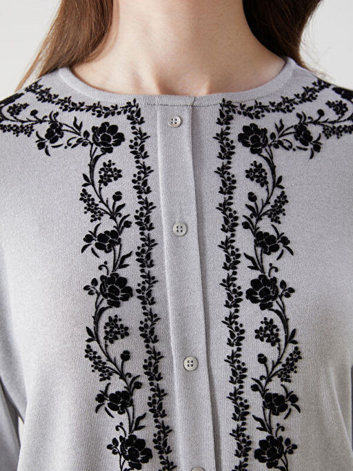 Bisiklet Yaka ?i?ekli Kad?n H?rka