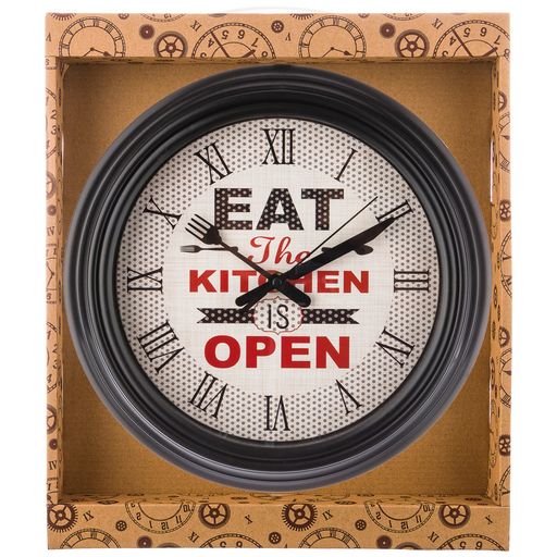 ЧАСЫ НАСТЕННЫЕ КВАРЦЕВЫЕ CHEF KITCHEN ДИАМЕТР=31 СМ. ДИАМЕТР ЦИФЕРБЛАТА=22,5 СМ. ЦВЕТ:ЧЕРНЫЙ - Lefard фото 2