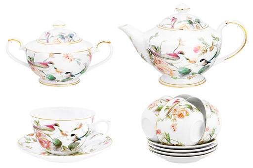 Чайный набор 14 пр. 250 мл Певчие птички NEW BONE CHINA - Elan gallery фото 7