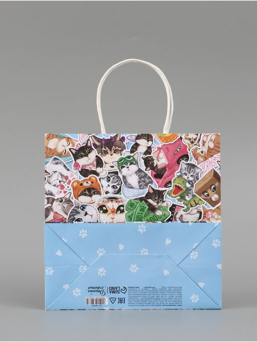 Цена за 2 шт. Пакет подарочный «Ромашки», 22 × 22 × 11 см