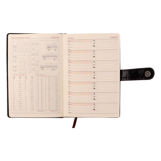 Ежедневник недатированный Calligrata, А5, в линейку, с хлястиком, 100 листов, обложка ПВХ, чёрный  фото 4