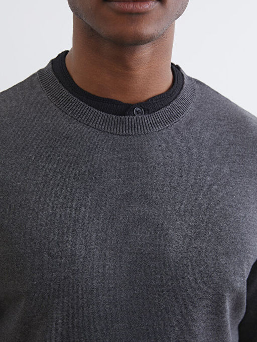 Bisiklet Yaka Erkek Triko Kazak