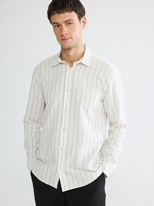 Regular Fit ?izgili Arm?rl? Erkek G?mlek