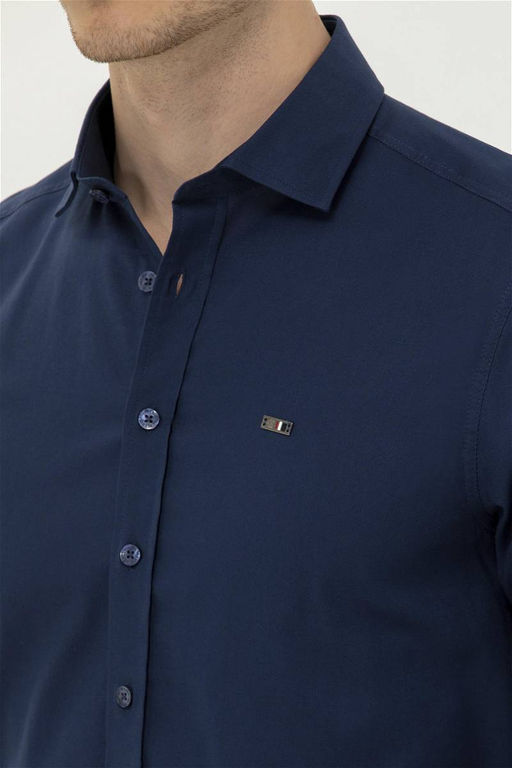 Мужская темно-синяя базовая рубашка с длинным рукавом Неожиданная скидка в корзине - U.s. polo assn фото 7