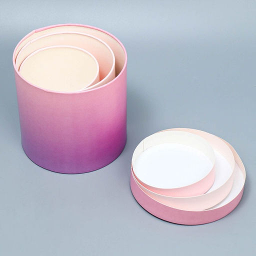 Набор шляпных коробок 3 в 1 Градиент, 13 х 13 - 18 х 18 см - Дарите счастье фото 10