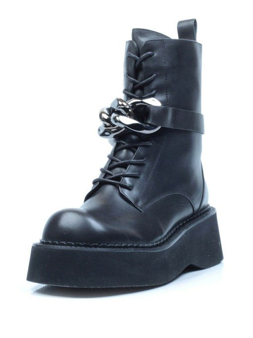 01-CYX03-1 BLACK Ботинки демисезонные женские (натуральная кожа, байка) - Фабричный китай фото 6